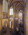 602104 Interieur van de Domkerk (Domplein) te Utrecht: transept met het Bätz-orgel en het, door prof. R.N. Roland Holst ...